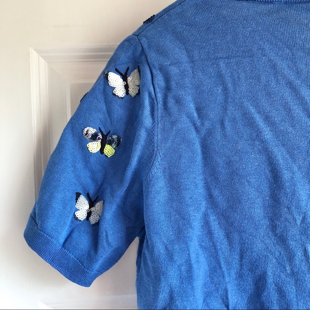 TALBOT  Sequin Butterfly Sweater Tee - Picture 7 of 7